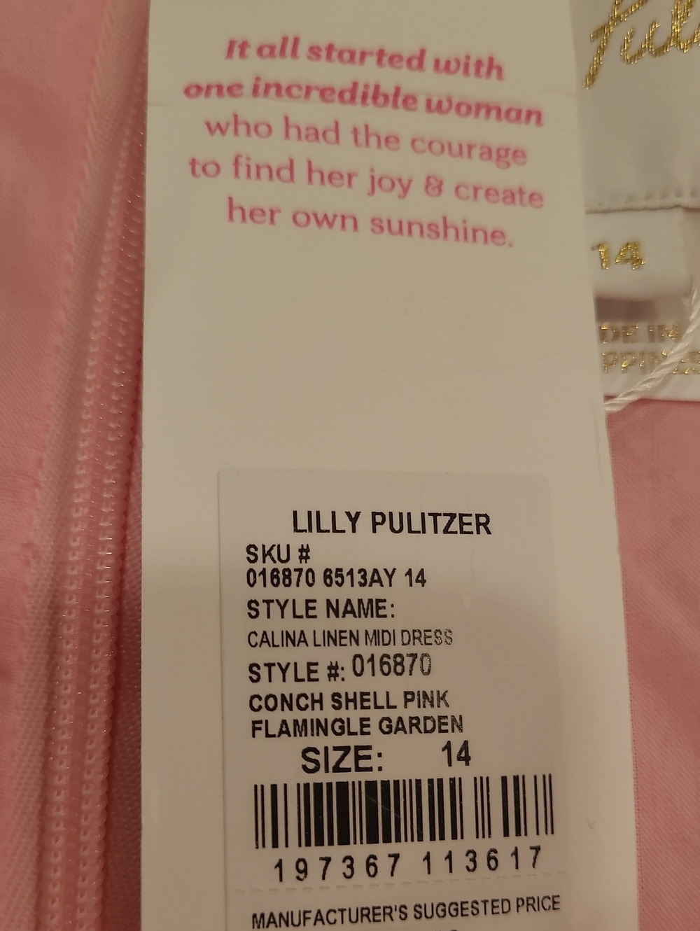 💞 NWT HTF Lilly Pulitzer Calina Linen Midi Dress 14 - Picture 7 of 7